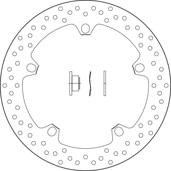 Disque de frein BREMBO Oro fixe - 168B407D6