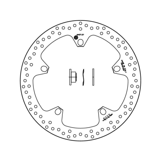 Disque de frein BREMBO Oro fixe - 168B407D7