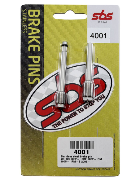 Axes de plaquettes de frein SBS - 4001 - Honda 125 CR