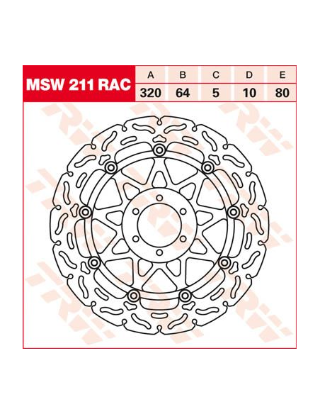Disque de frein flottant TRW RAC Series diamètre 320 mm