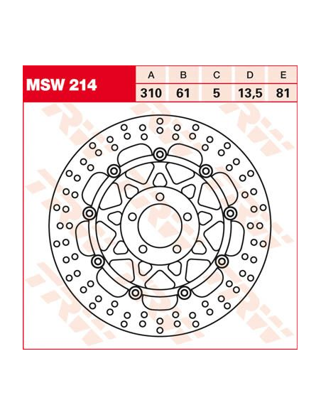 Disque de frein flottant TRW diamètre 310 mm
