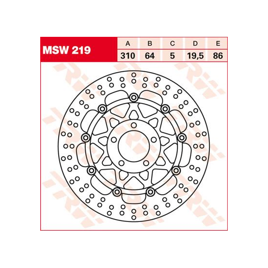 Disque de frein flottant TRW diamètre 310 mm