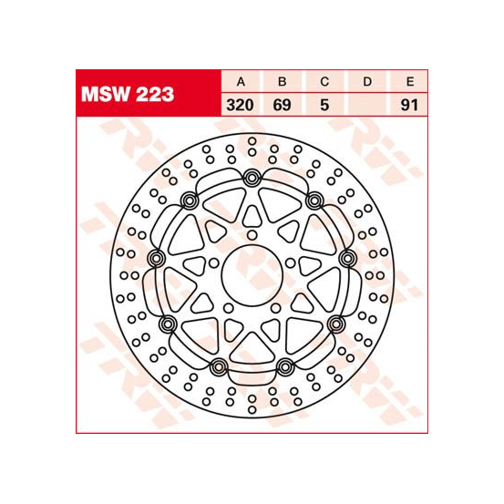 Disque de frein flottant TRW diamètre 320 mm