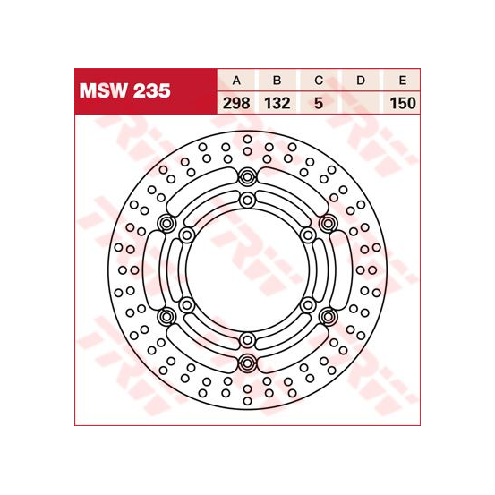 Disque de frein flottant TRW diamètre 298 mm