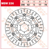 Disque de frein flottant TRW diamètre 296 mm