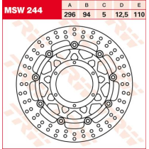 Disque de frein flottant TRW diamètre 296 mm