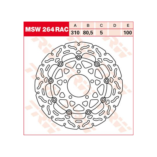 Disque de frein flottant TRW RAC Series diamètre 310 mm