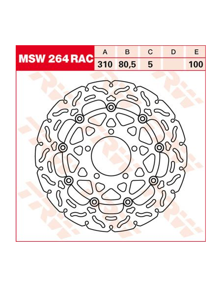 Disque de frein flottant TRW RAC Series diamètre 310 mm