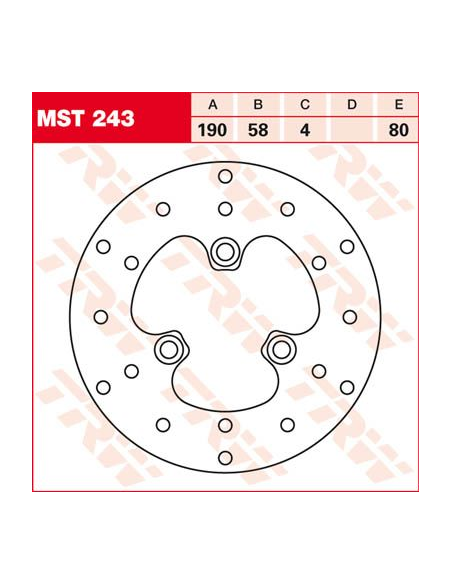 Disque de frein TRW diamètre 190 mm