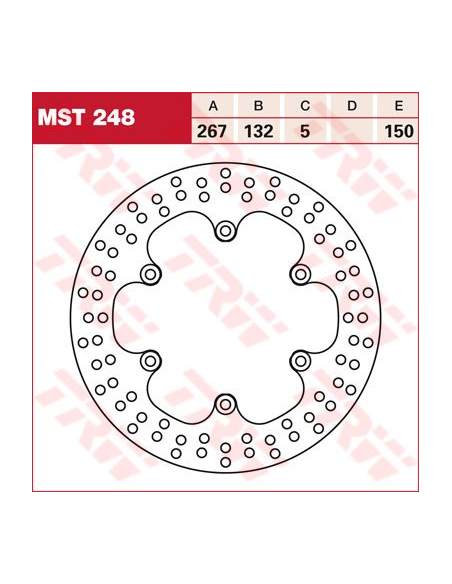 Disque de frein TRW diamètre 267 mm