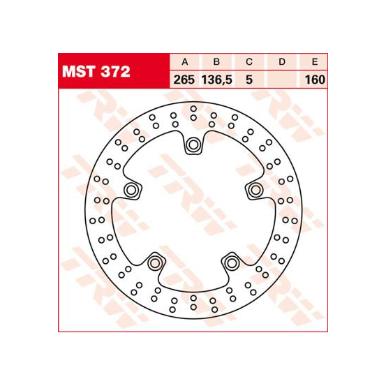 Disque de frein TRW diamètre 265 mm