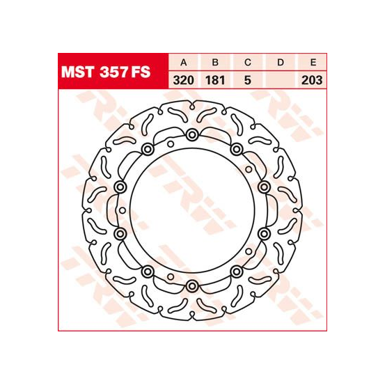 Disque de frein flottant TRW diamètre 320 mm - BMW