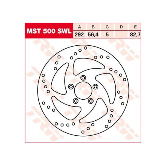 Disque de frein fixe avant gauche TRW Swing Design diamètre 292 mm