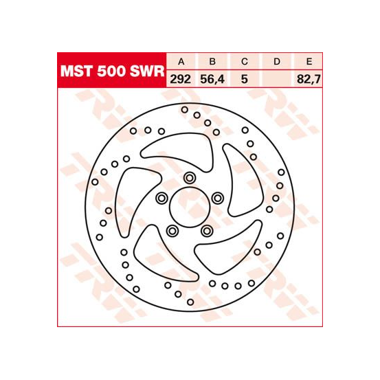 Disque de frein fixe avant droit TRW Swing Design diamètre 292 mm