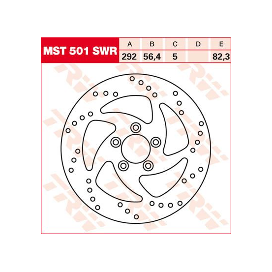 Disque de frein fixe arrière droit TRW Swing Design diamètre 292 mm