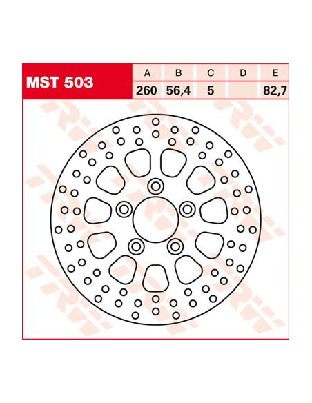 Disque de frein arrière TRW diamètre 260 mm