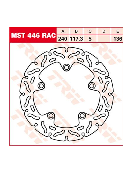 Disque de frein fixe TRW RAC Series diamètre 240 mm