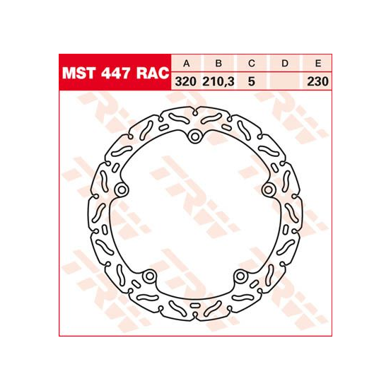 Disque de frein fixe TRW RAC Series diamètre 320 mm