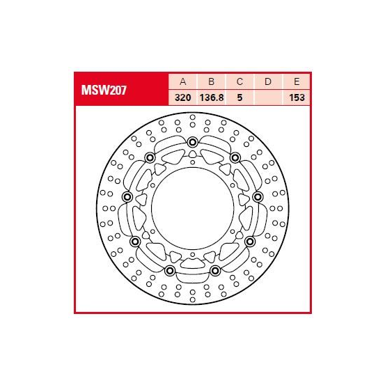 Disque de frein flottant TRW diamètre 300 mm