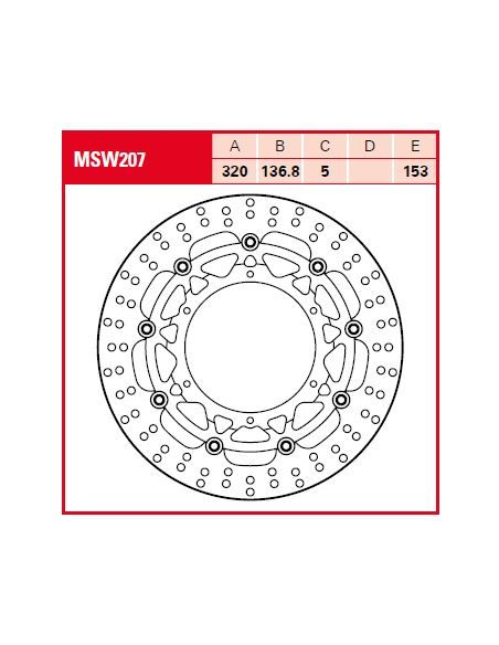 Disque de frein flottant TRW diamètre 300 mm