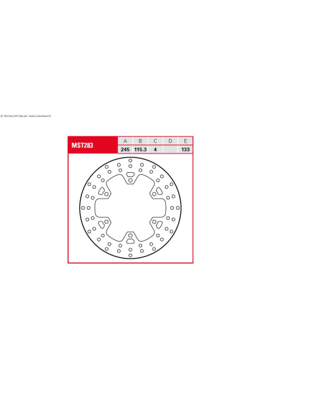 Disque de frein arrière TRW pour Ducati Scrambler diamètre 245 mm