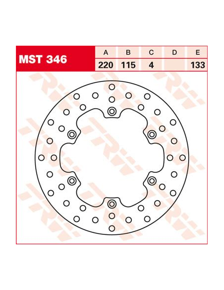 Disque de frein TRW diamètre 220 mm