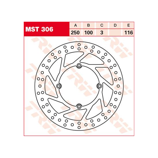 Disque de frein fixe TRW diamètre 250 mm