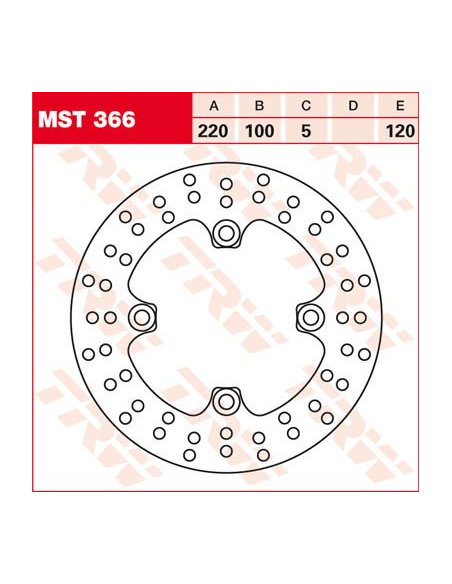 Disque de frein TRW diamètre 220 mm