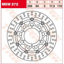 Disque de frein flottant TRW diamètre 296 mm