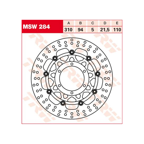 Disque de frein flottant TRW diamètre 310 mm