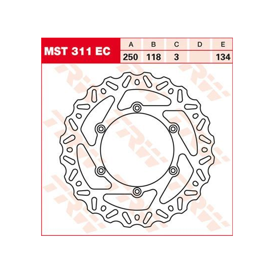 Disque de frein fixe wave TRW diamètre 250 mm