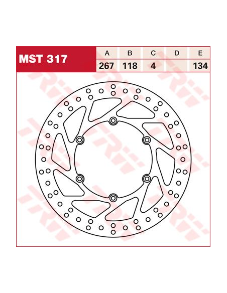 Disque de frein fixe TRW diamètre 267 mm