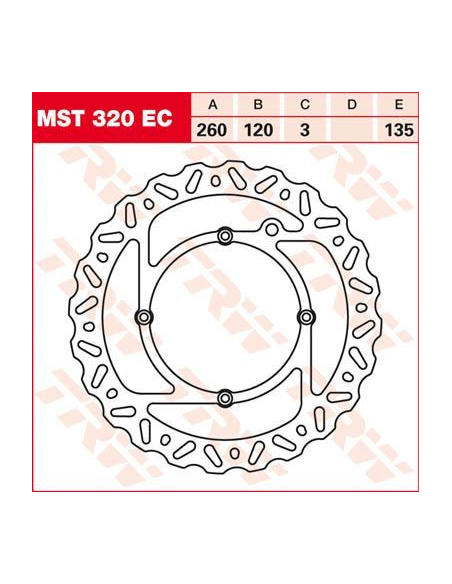 Disque de frein fixe wave TRW diamètre 260 mm