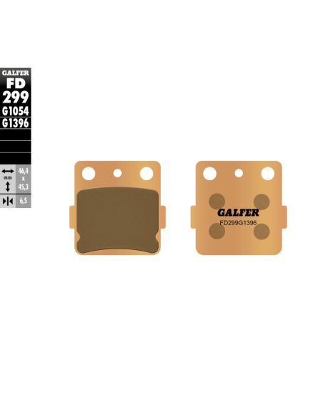 Plaquettes de frein GALFER - G1396 SINTER CROSS FD299
