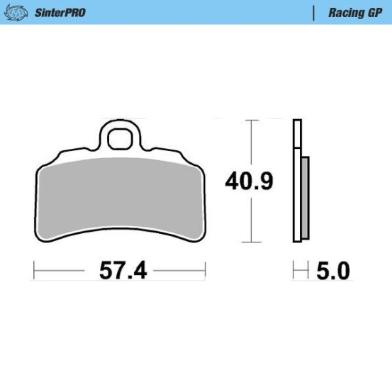 Plaquettes de frein MOTO MASTER métal fritté 099712 Racing GP