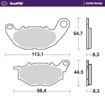 Plaquettes de frein MOTO MASTER 412506 Road Pro Carbone racing