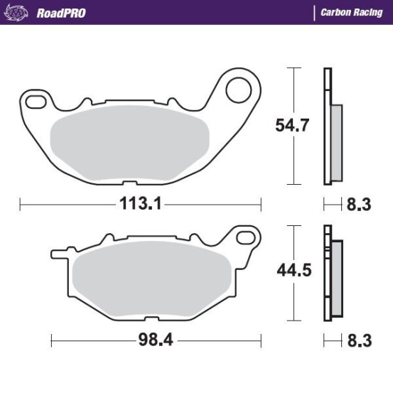 Plaquettes de frein MOTO MASTER 412506 Road Pro Carbone racing