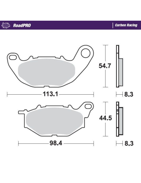 Plaquettes de frein MOTO MASTER 412506 Road Pro Carbone racing