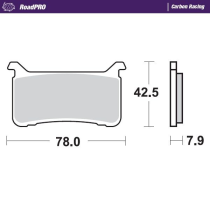 Plaquettes de frein MOTO MASTER 413106 Road Pro Carbone racing