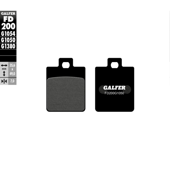 Plaquettes de frein GALFER - G1050SEMI METAL FD200