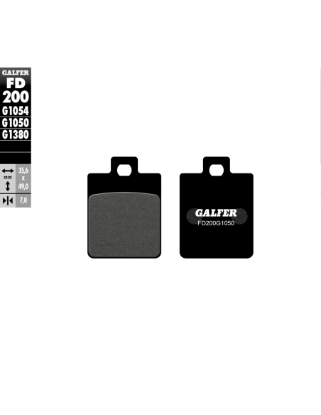 Plaquettes de frein GALFER - G1050SEMI METAL FD200