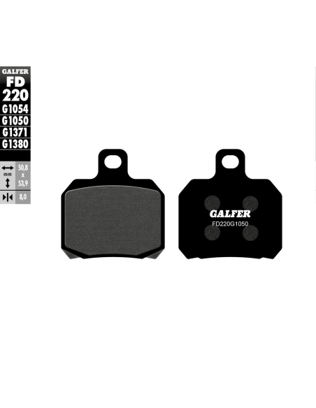 Plaquettes de frein GALFER - G1050SEMI METAL FD220