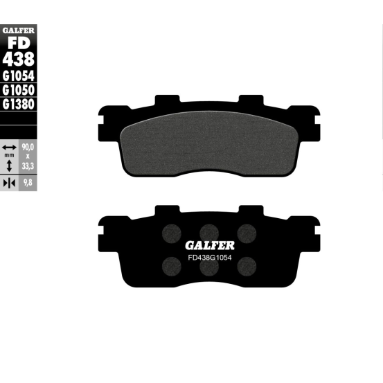 Plaquettes de frein GALFER - G1054 ORGANIQUE SEMI METAL FD438