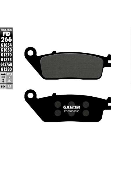 Plaquettes de frein GALFER - G1050SEMI METAL FD266