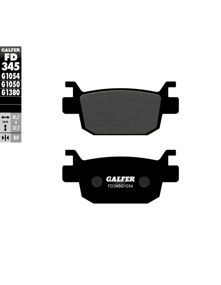 Plaquettes de frein GALFER - G1054 ORGANIQUE SEMI METAL FD345