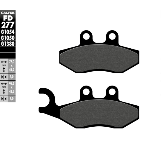Plaquettes de frein GALFER - G1054 ORGANIQUE SEMI METAL FD277