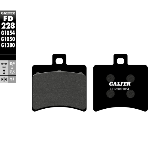 Plaquettes de frein GALFER - G1054 ORGANIQUE SEMI METAL FD228