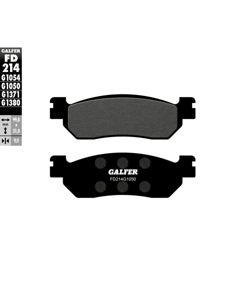 Plaquettes de frein GALFER - G1050SEMI METAL FD214