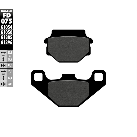 Plaquettes de frein GALFER - G1050SEMI METAL FD075