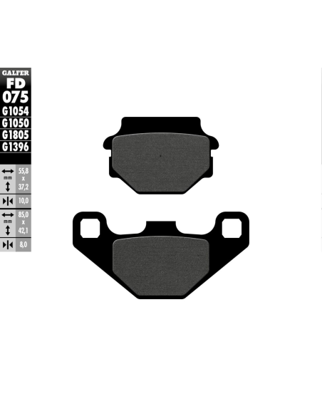 Plaquettes de frein GALFER - G1050SEMI METAL FD075
